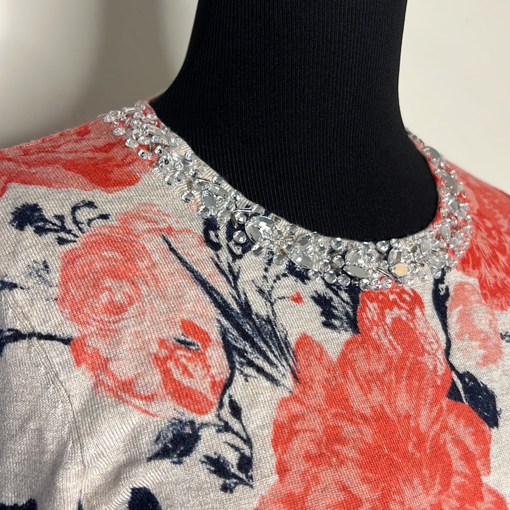 INC INTERNATIONAL CONCEPTS Embellished Floral Top S - Picture 3 of 7